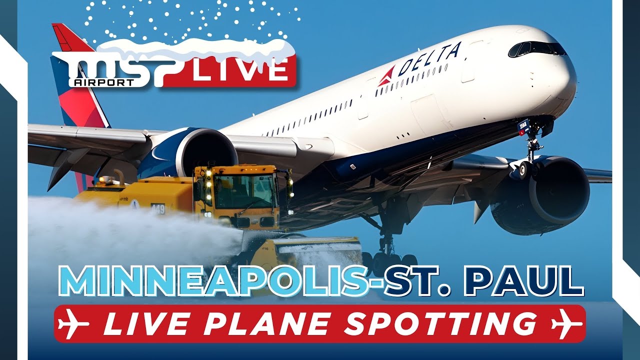 🔴 LIVE WINTER PLANE SPOTTING ACTION AT MSP AIRPORT! ❄ 12/16/25