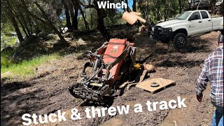 Mini skid steer Recovery! Absolute worst spot to throw a track! by V-BELT and SON 3,861 views 13 days ago 12 minutes, 21 seconds