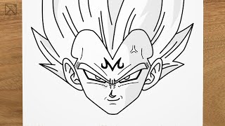 my drawing-majin vegeta(meu desenho-majin vegeta) by NickBF5 on