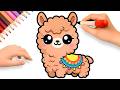 HOW TO DRAW A CUTE LLAMA EASY ????????