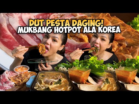 DUT PUAS BANGET MAKAN DAGING MASAK HOTPOT KOREA GUYS❗