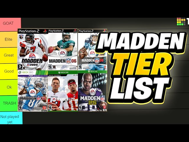 My Madden Tier List : r/Madden