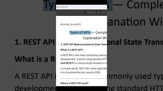 Types Of APIs in Single Video 🤫 | what is APIs #shorts