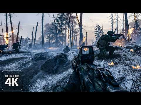 Modern Trench Warfare｜Intense CQB｜Call of Duty Modern Warfare 4｜Realism Difficulty｜Part 12｜4K RTX