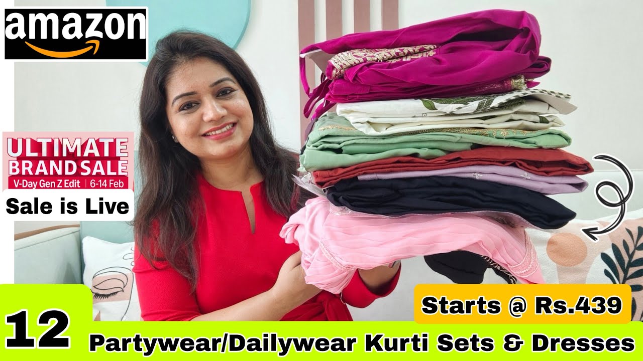 😃 Amazon Huge 12 Kurta Sets, Kurtis, Dresses & Winter wear Haul Starting Rs.439|❤️Amazon Haul