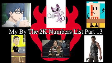 My By The 2K Numbers List Part 13