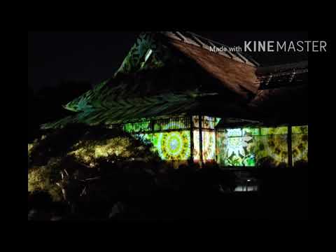 One summer illuminated garden at okayama