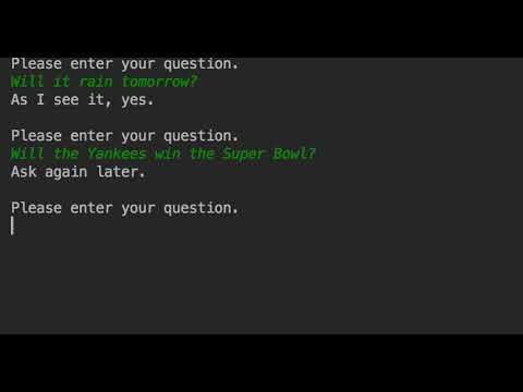 Magic 8 Ball Java Program - YouTube