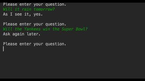 Magic 8 Ball Java Program
