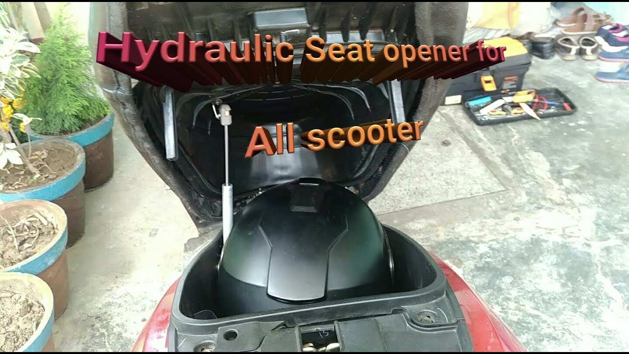 Honda Activa automatic hydraulic seat opener. YouTube