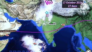 Next 30 Days Weather System Map South Asia Monsoon Withdrawal September October Month 2026.