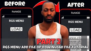 RGS Menu Add File & Download File Tutorial | Indian Bikes Driving 3D ( Part 2 🤯) screenshot 3