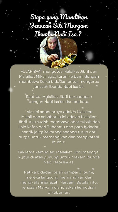 Siapa yang Mandikan Jenazah Siti Maryam? #short #shorts