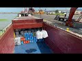 Break bulk vessel loading anzali port to astrakhan by irsa darya logistics shipping 