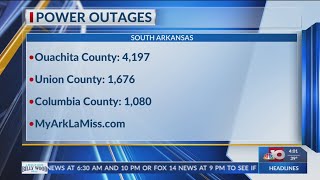 Over 18K south Arkansas residents are without power due to inclement weather