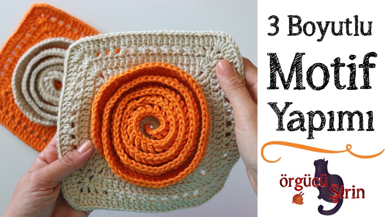 3 Boyutlu Spiral Gül Motif Yapımı