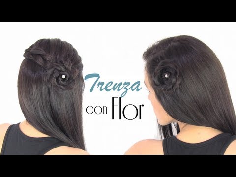 PEINADOS CON TRENZA DE FLOR