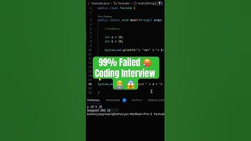 😱 99% Failed Coding Interview Question - How to swap numbers without third variable #shorts #coding