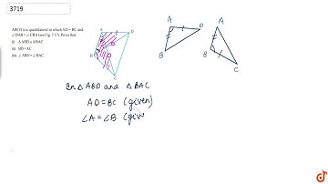 ABCD is a quadrilateral in which and`/_D A B\\ =/_C B A` (see Fig. 7.17). Prove that (i) `DeltaA...