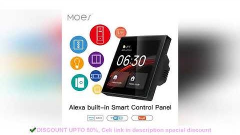 MOES Wifi Touch Center Control Panel?Tuya Screen? Bulid in Alexa Voice Control & ZigBee Gateway For