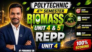 REPP | Unit-4 | biomass &amp; Micro- hydro power plant | U-4 &amp; 5 | Polytechnic 4th Semester