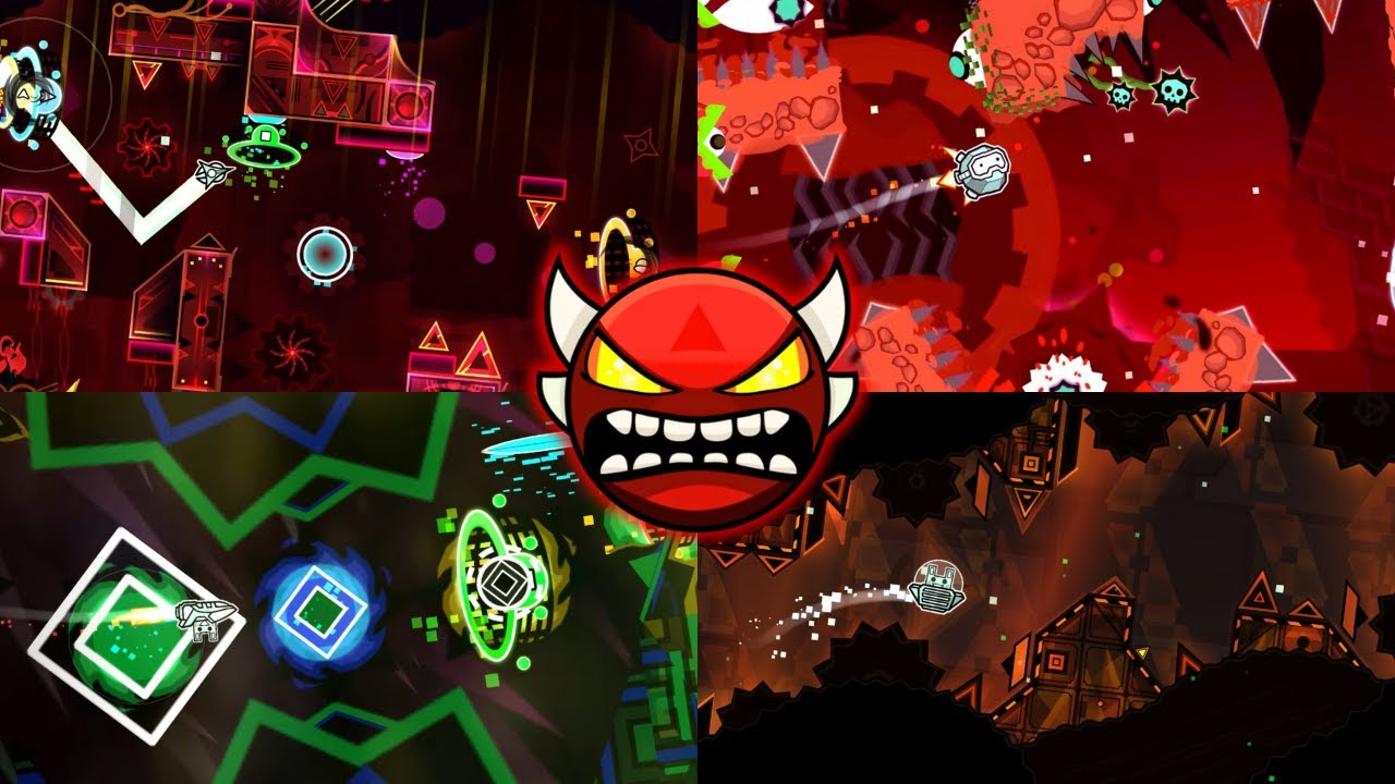 INSANE DEMON COMPILATION - Geometry Dash - YouTube