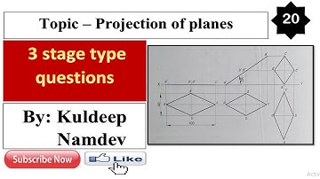 20. Projection of planes | Problems on projection of planes | Engineering graphics | drawing