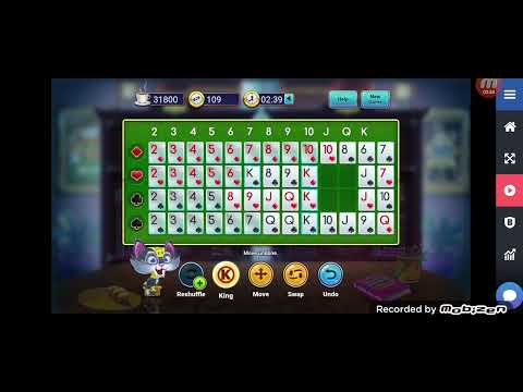 Playing Pogo Addiction Solitaire HD