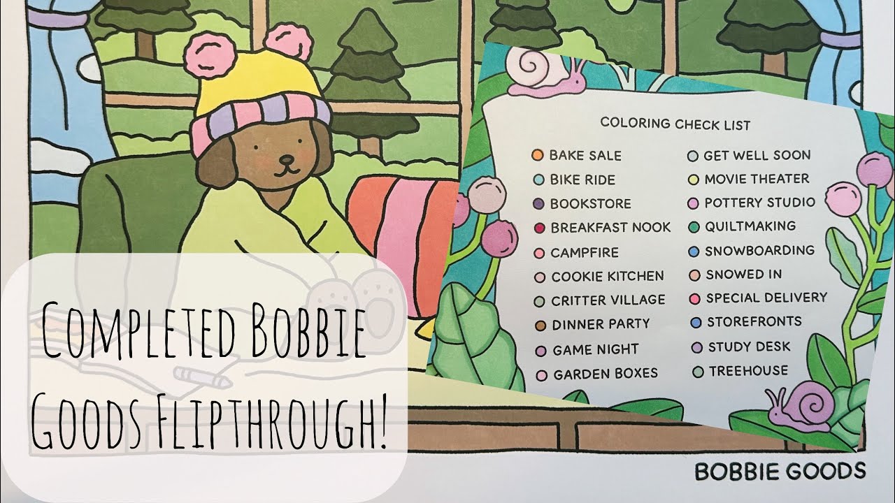 Flip through a bit of my finished @bobbiegoods! coloring book with me , bobbie  goods