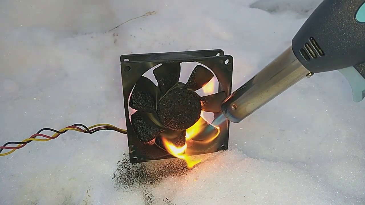 Компьютерный куллер против газовой горелки!