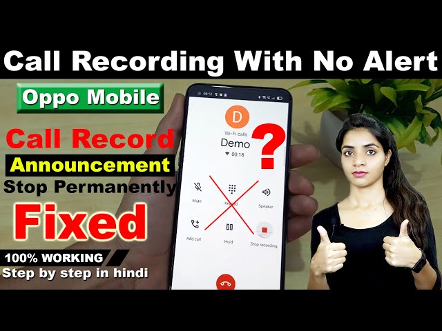 Oppo Call Recording Sound Off | How To Stop Call Recording Announcement | Find x2 pro Call Recording class=