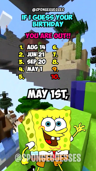 Did I GUESS Your Birthday?? #spongebob #brainteasers #mindgames