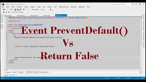 Difference Between Event PreventDefault() And Return False