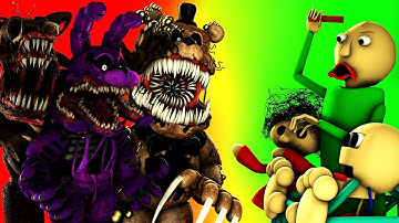 [SFM /BALDI ] FNAF Halloween SPECIAL  Twisted Animatronics VS Baldi