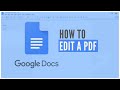 How To Edit PDF in Google Docs