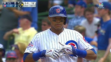 MIL@CHC: Russell lofts an RBI single to center field