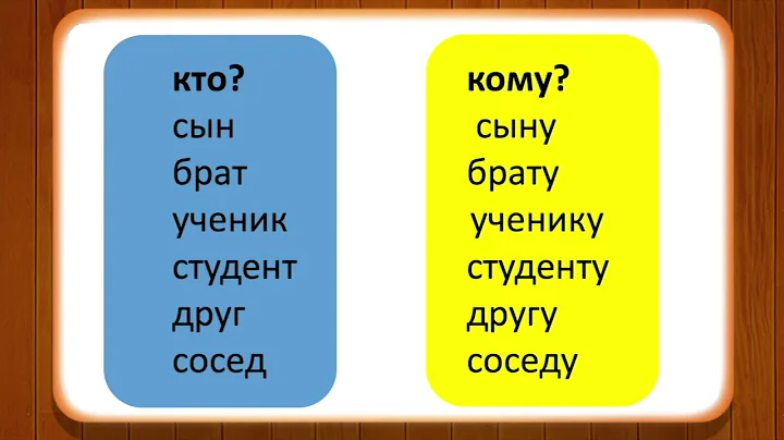 Dative Case Singular Nouns