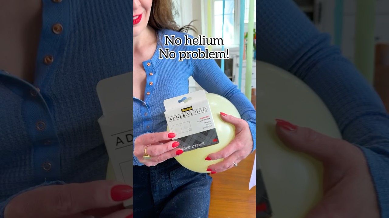 Use adhesive dots to create a stunning balloon ceiling! 