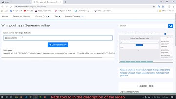 Whirlpool hash Generator online