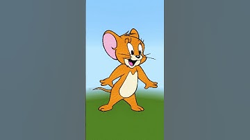 Tom and Jerry Pixel Art in Minecraft || Funny Cartoon Pixel Builds