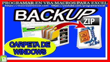 600 ❤️ Como CREAR BACKUP de Una 🔥 CARPETA en FORMA COMPRIMIDA ZIP con Excel VBA