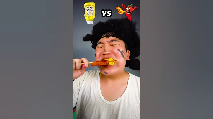 Spicy Sauce vs mustard sauce? | TikTok Funny Video Pikachu pork cutlet mukbang | HUBA #shorts
