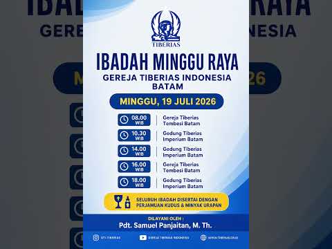 Jadwal Ibadah Tiberias Batam #fyp #viral #iklan #kuasayesus