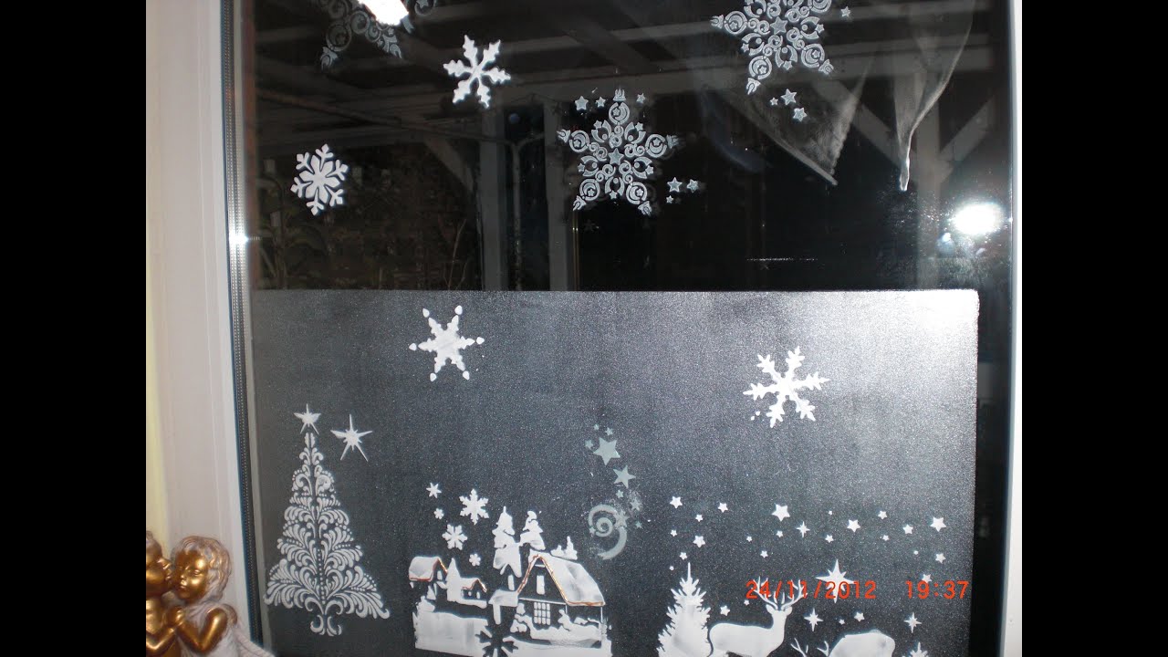 Weihnachten - Fenstergestaltung mit Window Creme 