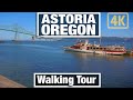 4K City Walks - Walk Astoria Riverwalk Oregon - Virtual Travel Walking Trails for Treadmill Scenery