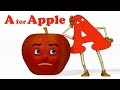 A for Apple | Alphabet ABC Songs | Phonics Song  - 3D ABC Songs & Rhymes for Children