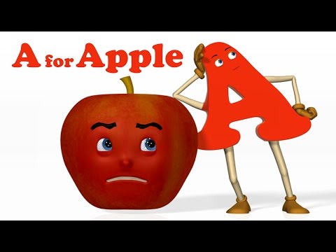 A For Apple Alphabet Abc Songs Phonics Song 3d Abc Songs Rhymes For Children Youtube