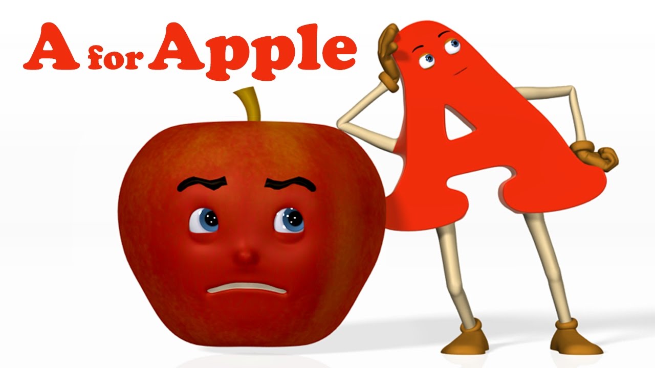 A For Apple Alphabet Abc Songs Phonics Song 3d Abc Songs Rhymes For Children Youtube