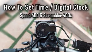 How To Set Time On Triumph Speed 400 & Scrambler 400x - Triumph Speed 400 & 400x Digital Clock Set