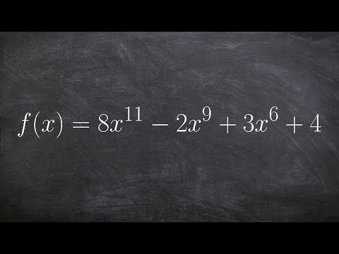 Vídeo: Com es determina el comportament final d'un polinomi?